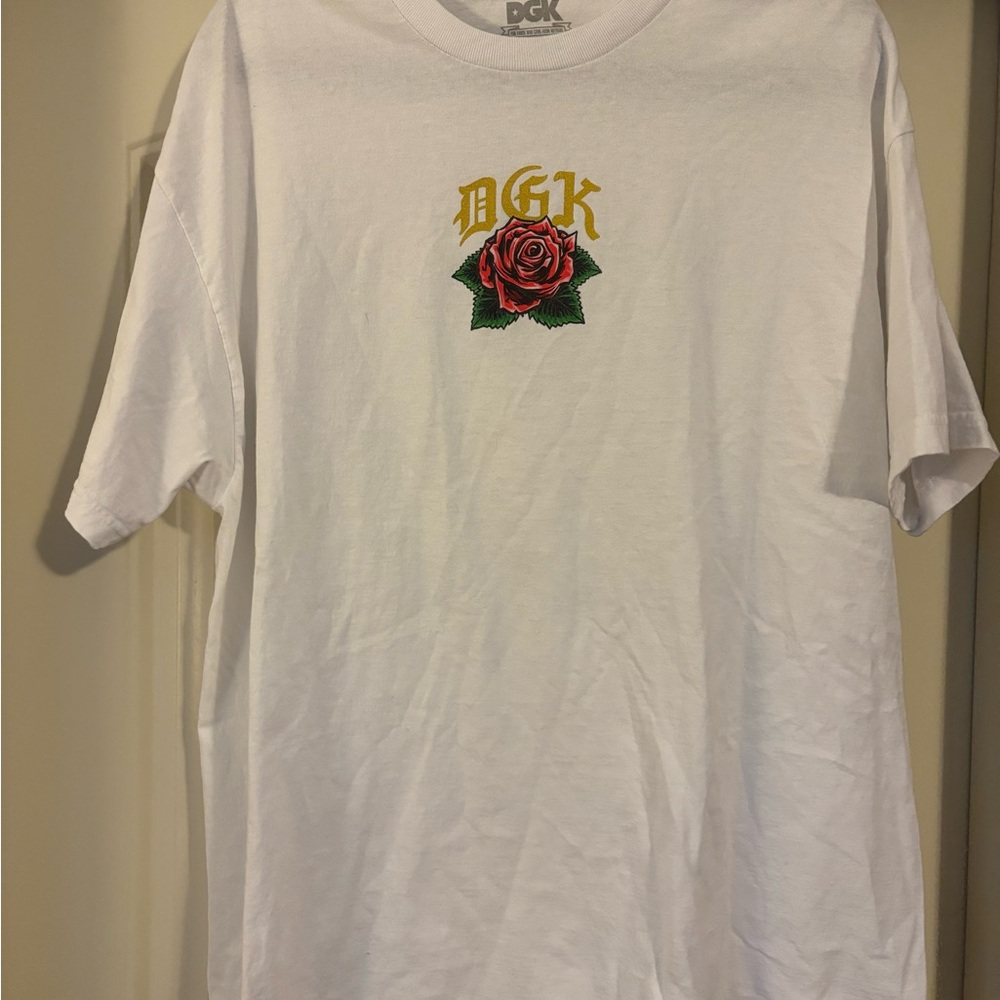 DGK White T-Shirt with Rose Graphic